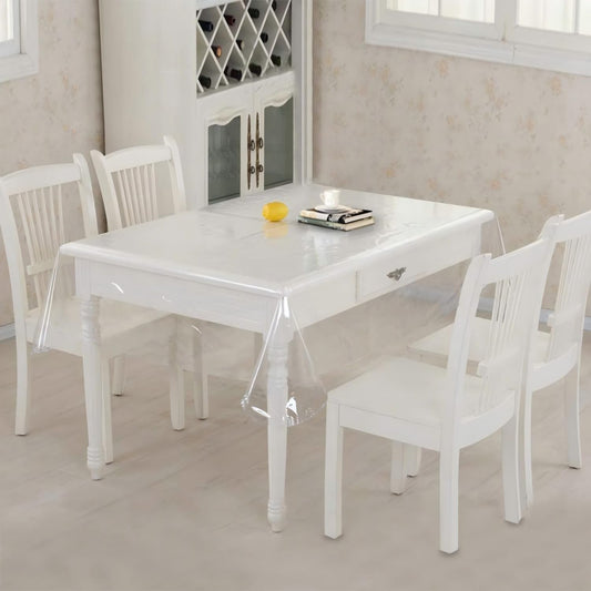 sancua Clear Plastic Table Cover Protector Waterproof Tablecloth 54x78 Inch