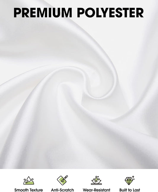 Pureegg Polyester Tablecloth 60" x 102" Reusable Washable 2 Pack White
