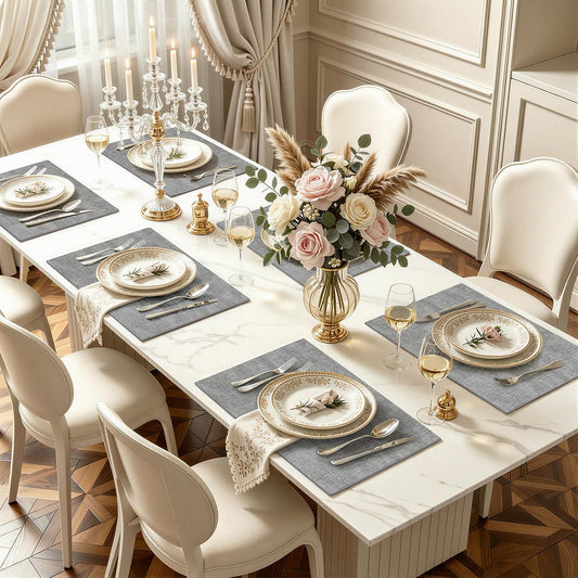 homing Faux Leather Heat Resistant Placemats 6 Packs