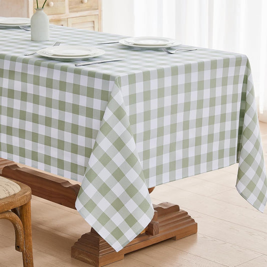 2 Pack Gingham Tablecloth Rectangle Checkered Tablecloth Washable