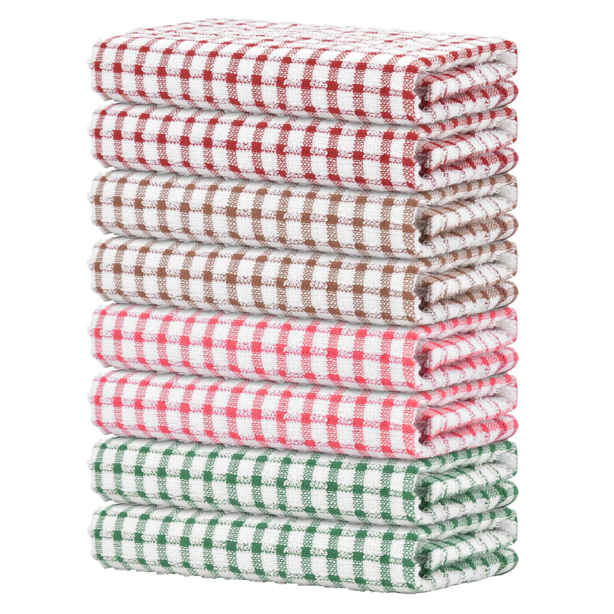 Nialnant 8 Pcs Kitchen Dish Rags,100% Cotton Soft Absorbent