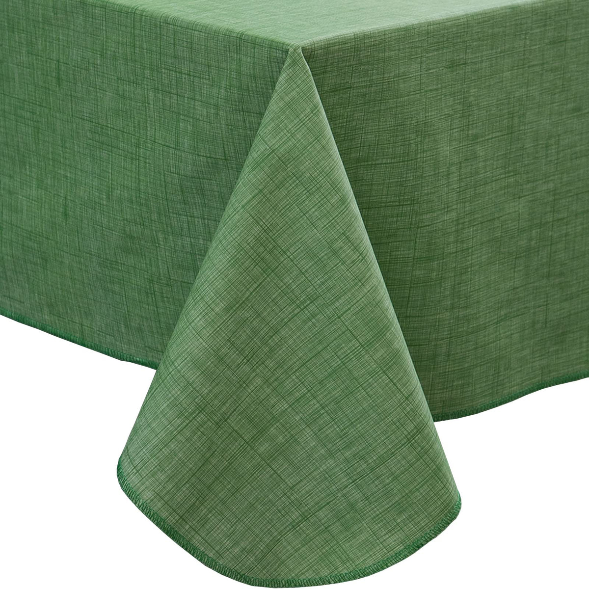 LIBERECOO Vinyl Tablecloth with Flannel Backing, Champagne, Waterproof, Stain-Resistant, Easy-Clean Table Cover for Dining, Kitchen, and Outdoor Use, 60" x 102" Rectangle
