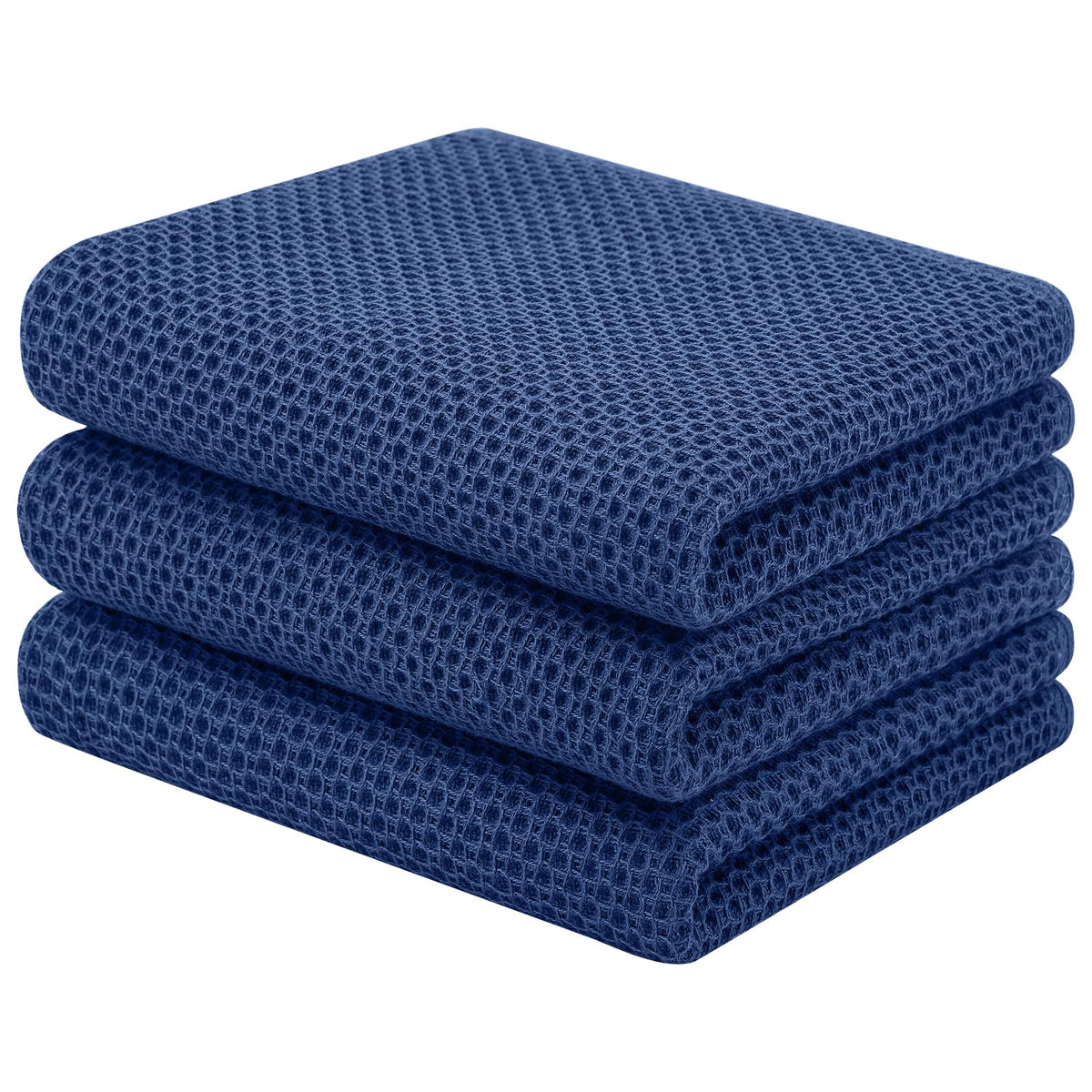 Homaxy 100% Cotton Waffle Weave Kitchen Dish Cloths, 4-Pack, Dark Grey