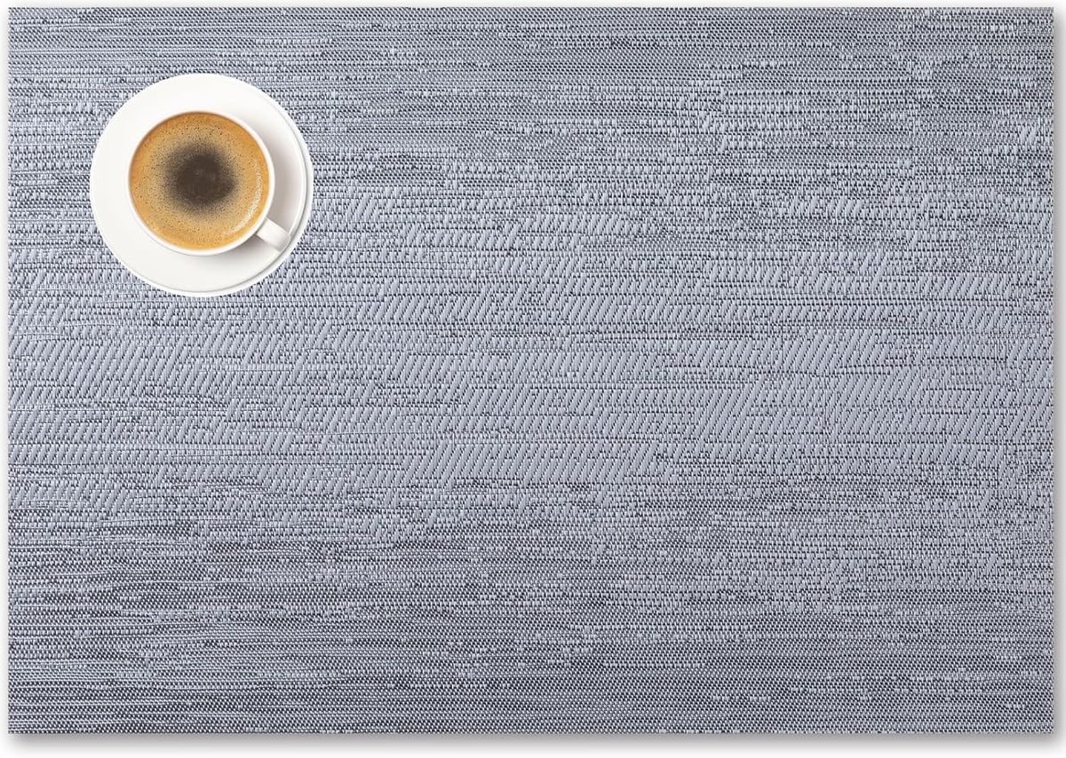 Placemats Set of 4 - Easy Clean Woven Vinyl Placemats for Dining Table, Indoor/Outdoor Place Mats, Washable PVC Table Mats(Caramel)