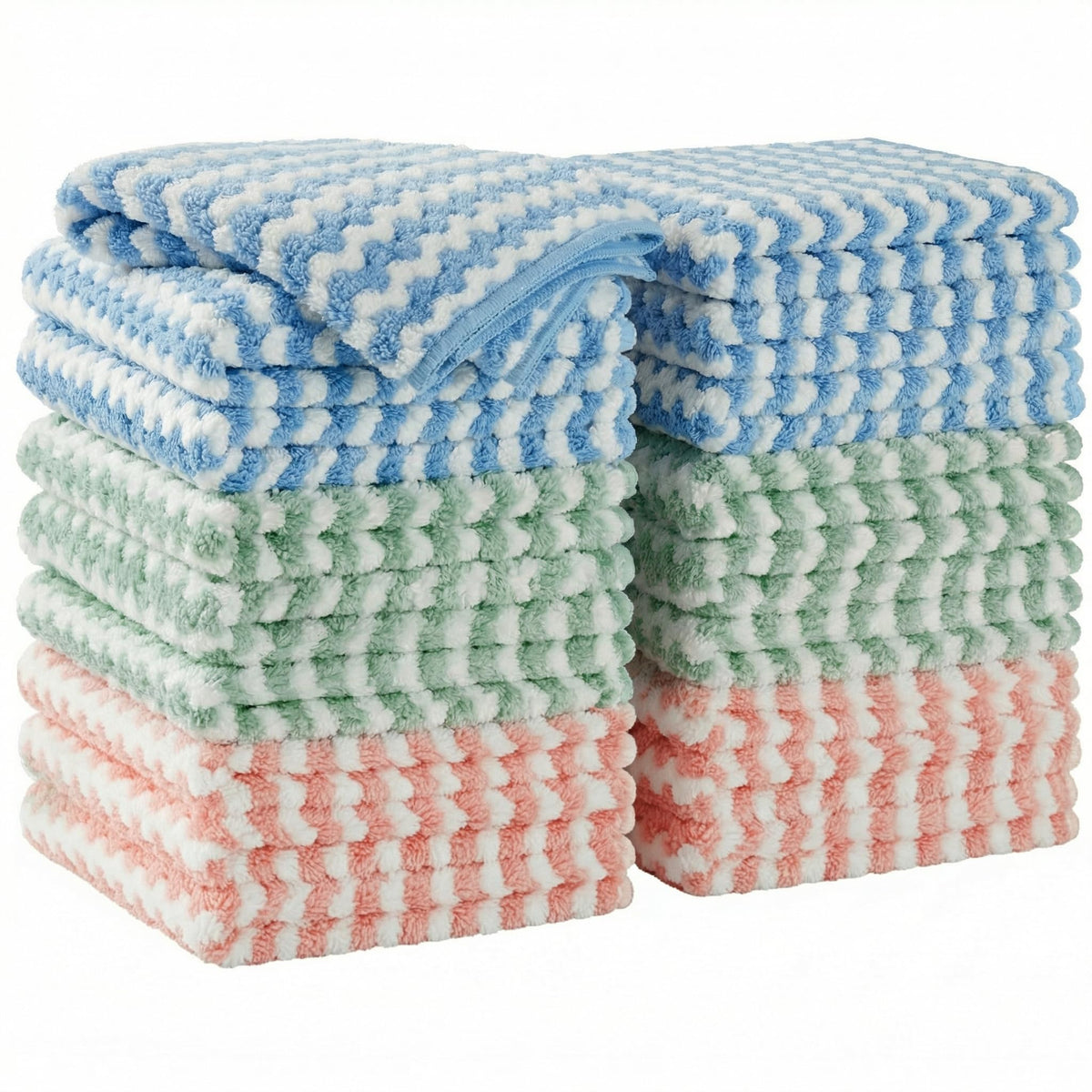 JOYMOOP Microfiber Cleaning Cloth, 18 Piece Set, Small, Multi Color