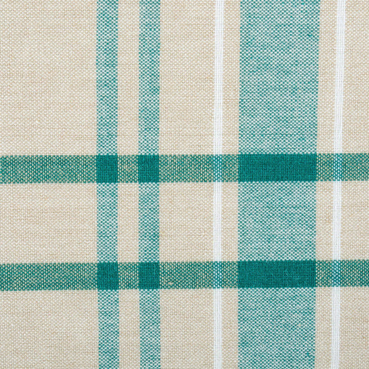 DII French Stripe Tabletop Collection Farmhouse Style Dining Table Linen Tablecloth, 60x84, Taupe/Teal