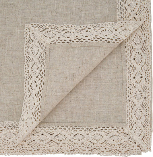 SARO LIFESTYLE 931 Tablecloth Natural 70" X 180" Oblong, Sold Per 1 PC