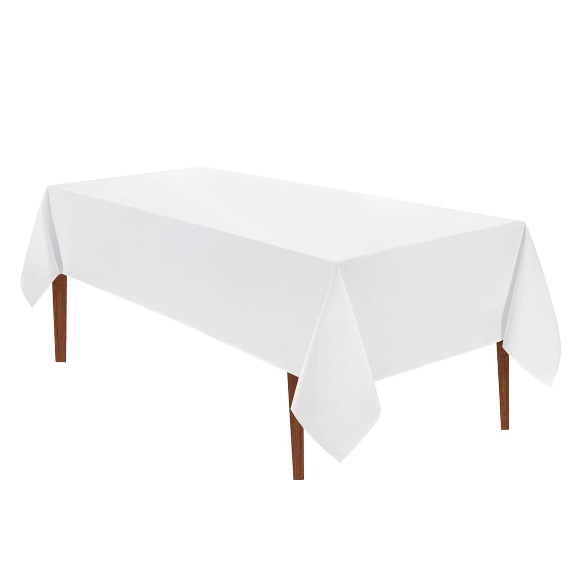 VidaFete Classic Series 10 Pack 90 * 132inch White Rectangle Tablecloth