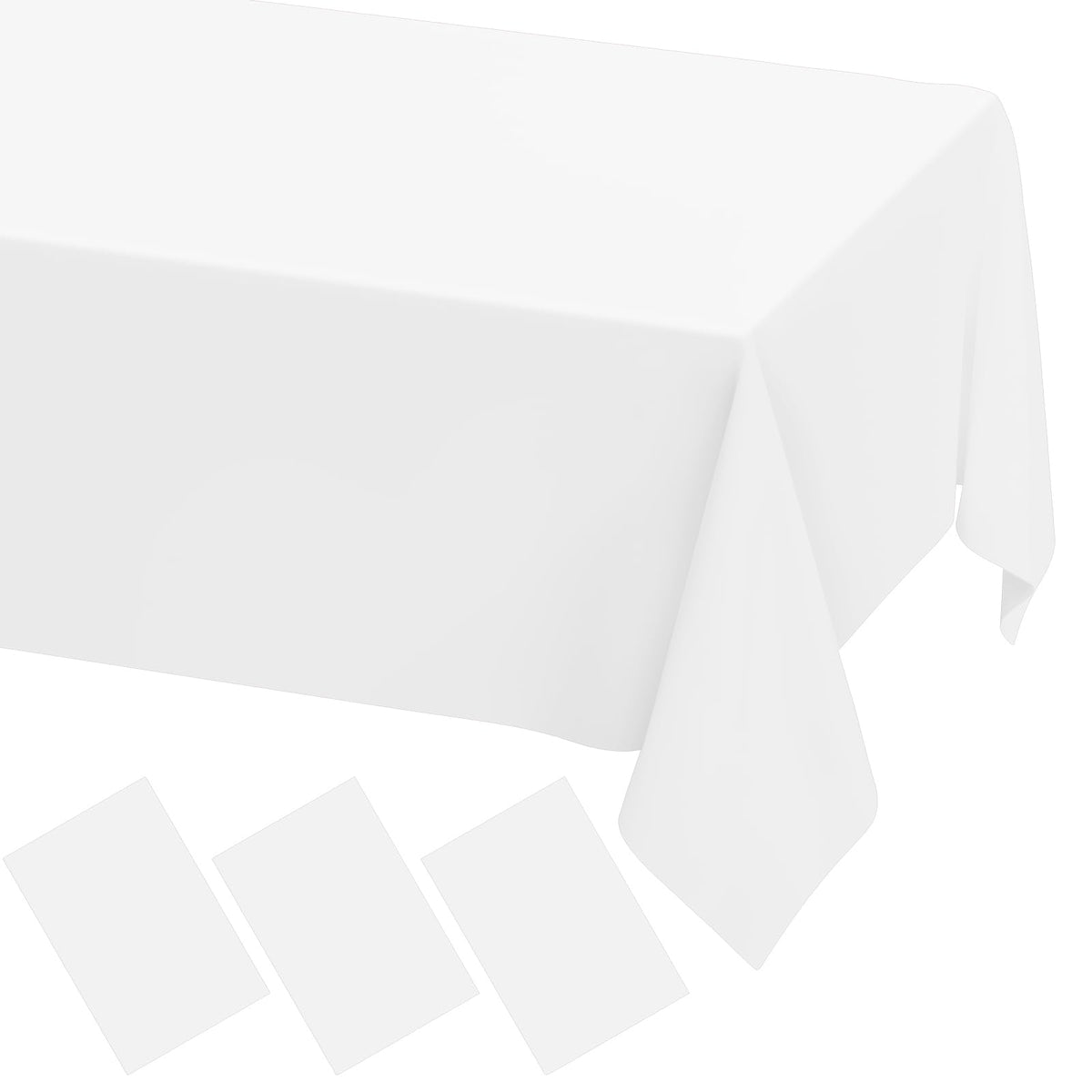 Moosfor 3 Pack Plastic Table Cloth, Disposable 54 x 108 Inch Tablecloth