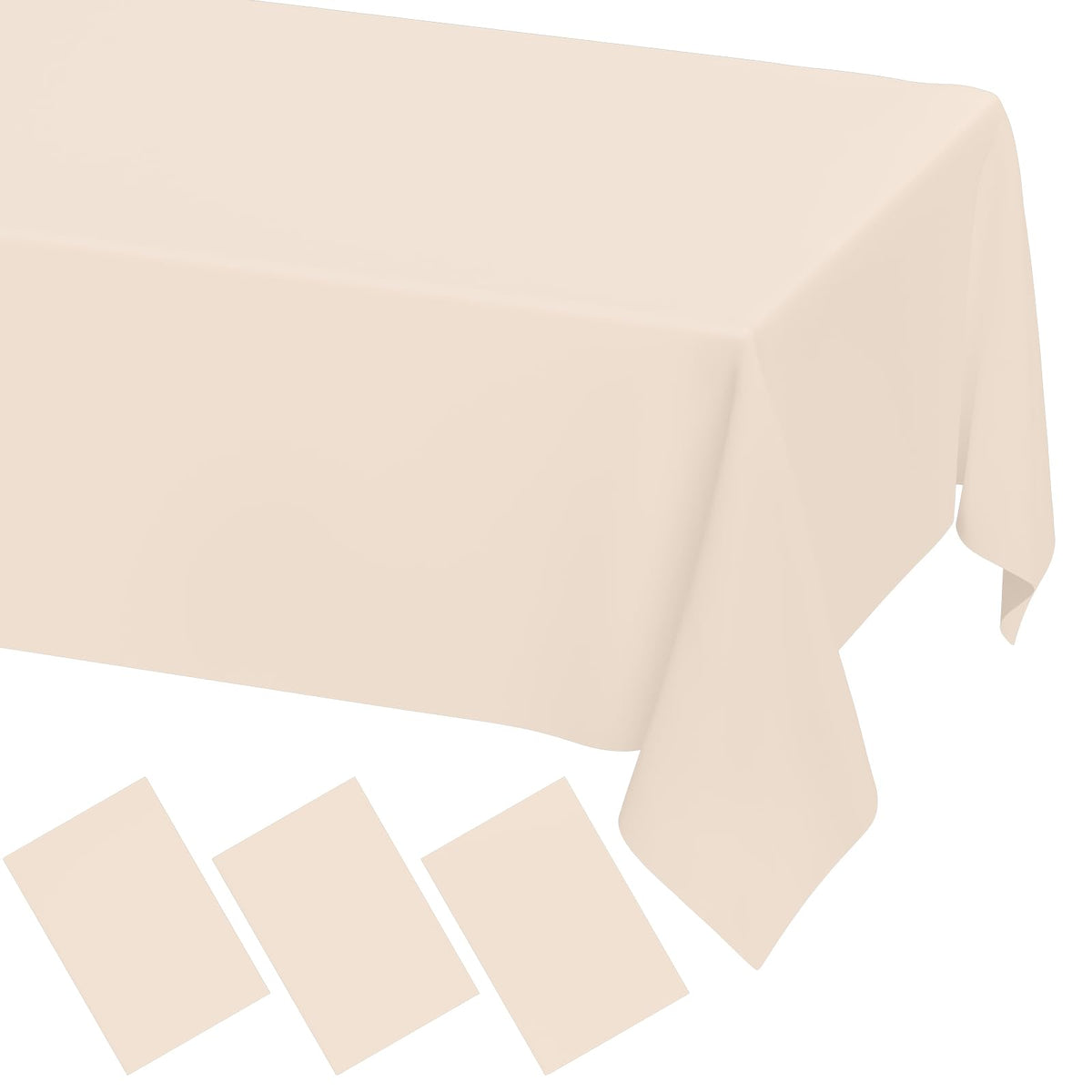 Moosfor 3 Pack Plastic Table Cloth, Disposable 54 x 108 Inch Tablecloth
