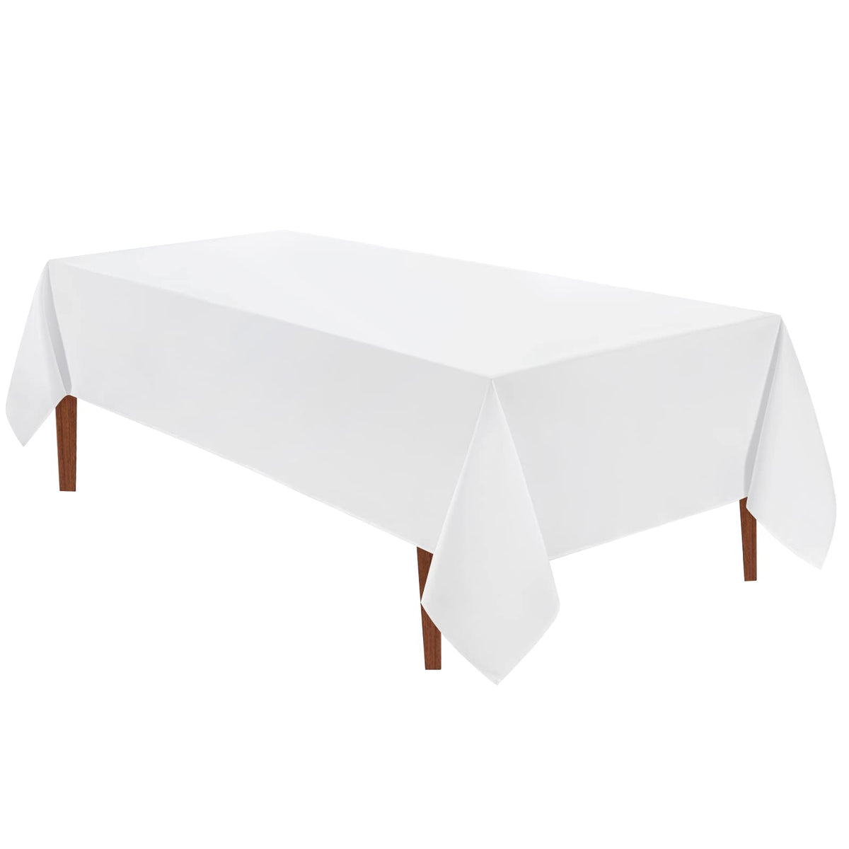 VidaFete Classic Series 10 Pack 90 * 132inch White Rectangle Tablecloth