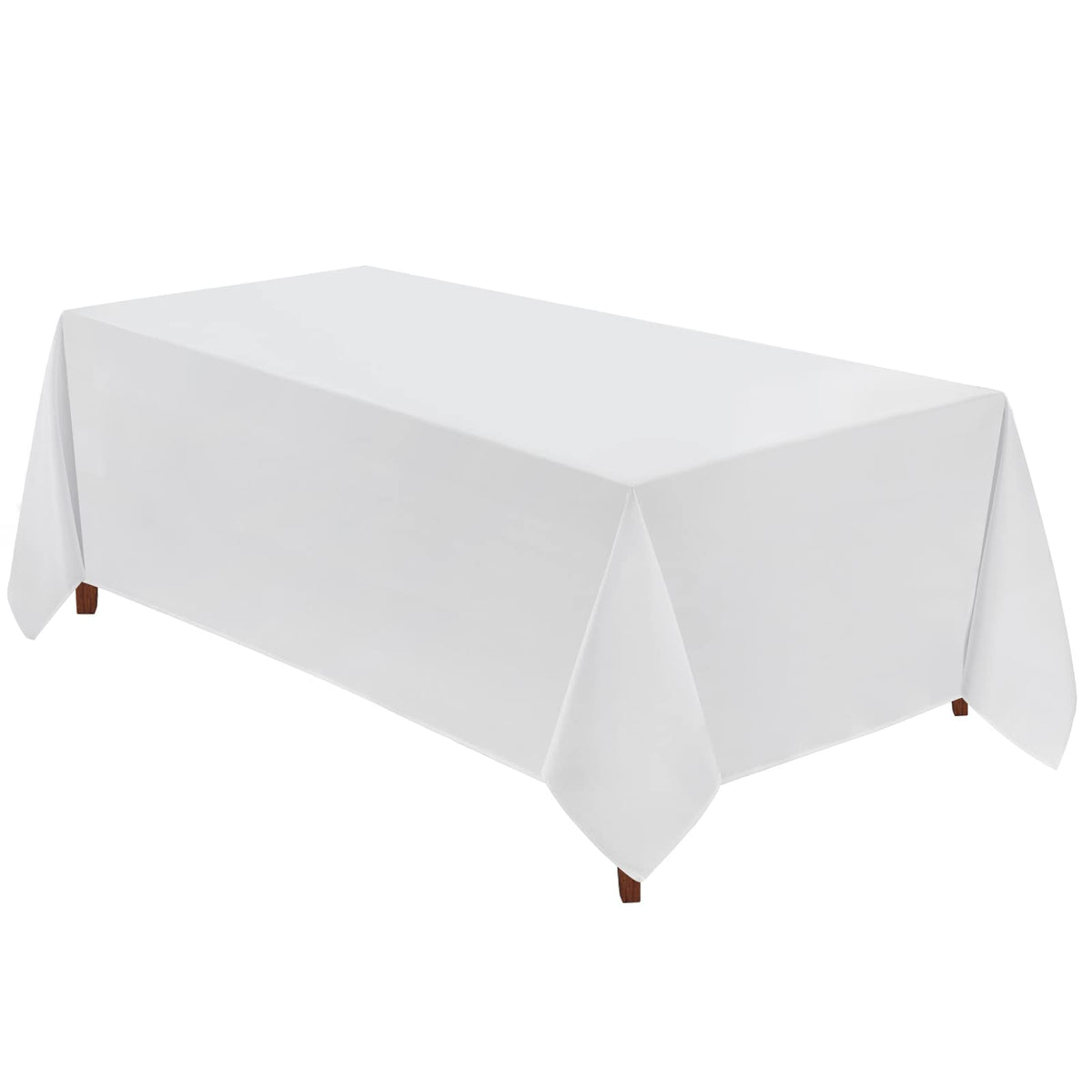 VidaFete Classic Series 10 Pack 90 * 132inch White Rectangle Tablecloth