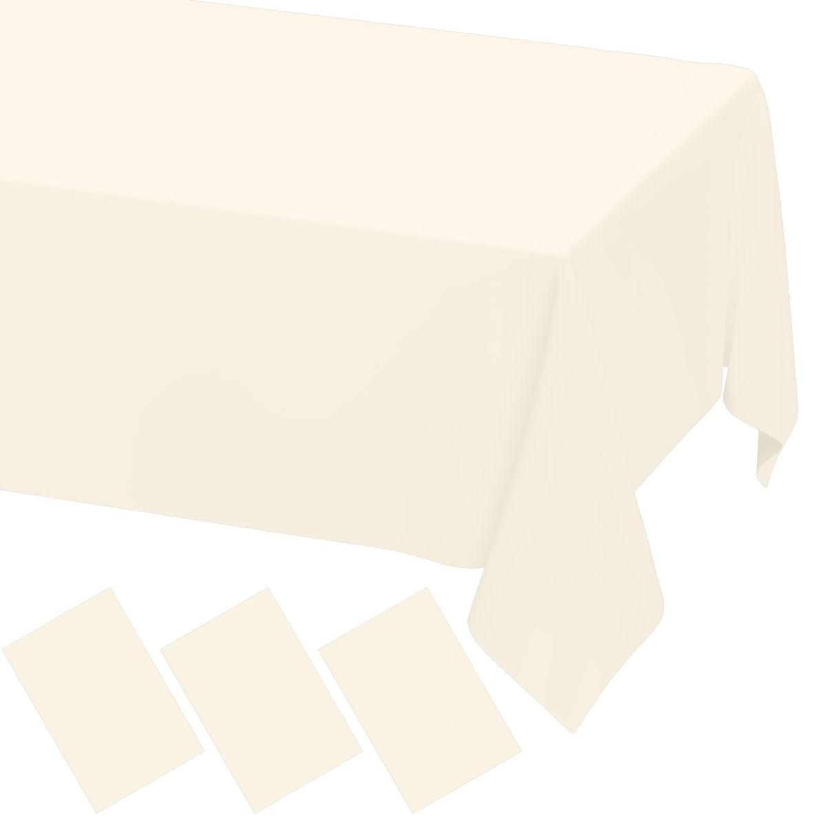 Moosfor 3 Pack Plastic Table Cloth, Disposable 54 x 108 Inch Tablecloth