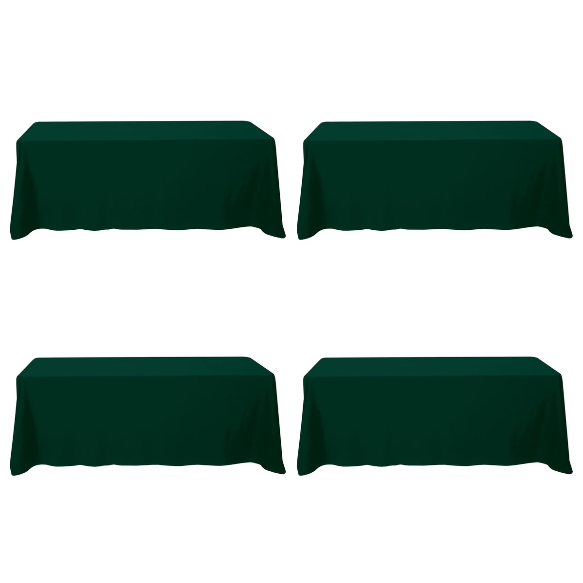 BRILLMAX 6 Pack Ivory Tablecloths 90x156 Inch for 8ft Rectangle Tables