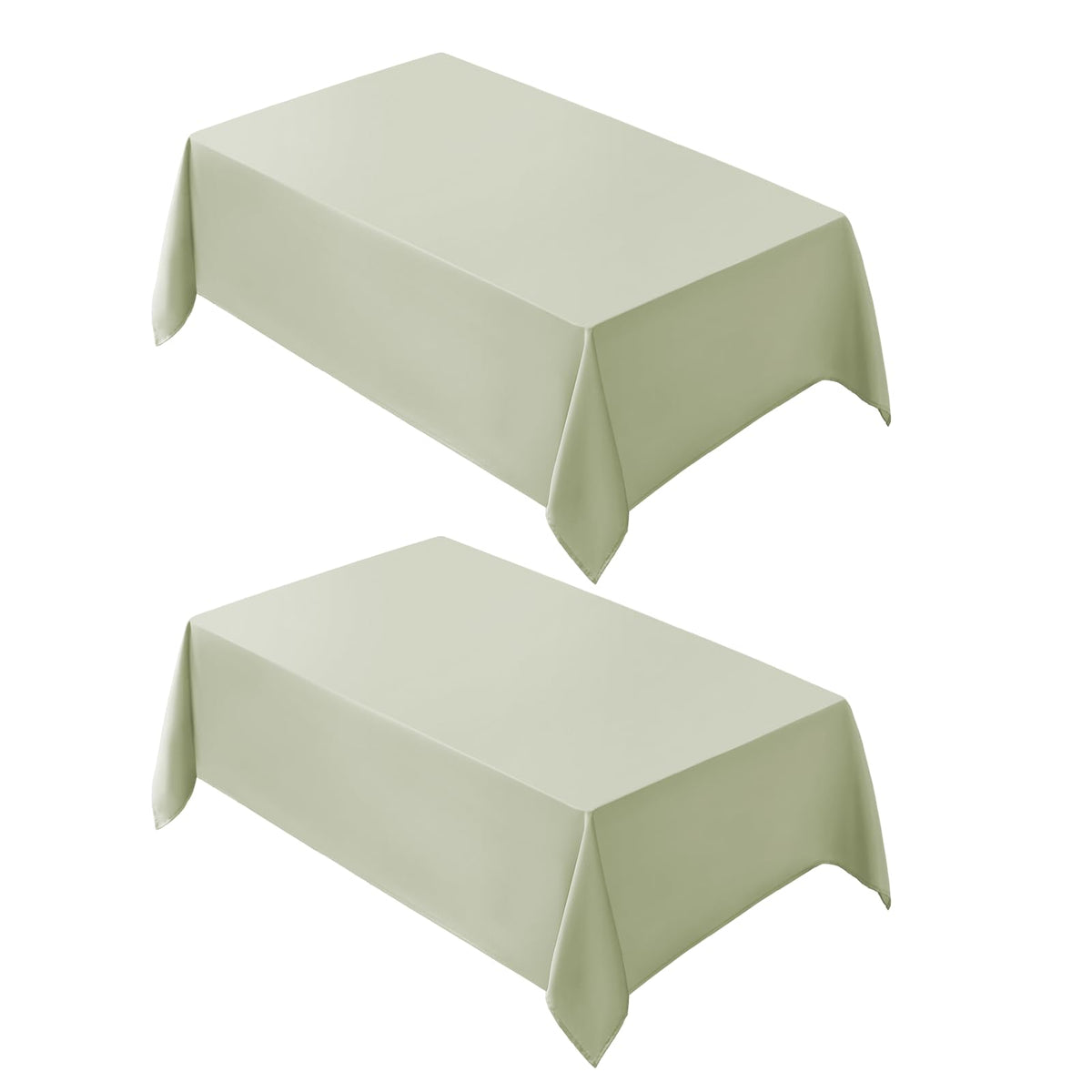 VidaFete Classic Series 10 Pack 90 * 132inch White Rectangle Tablecloth
