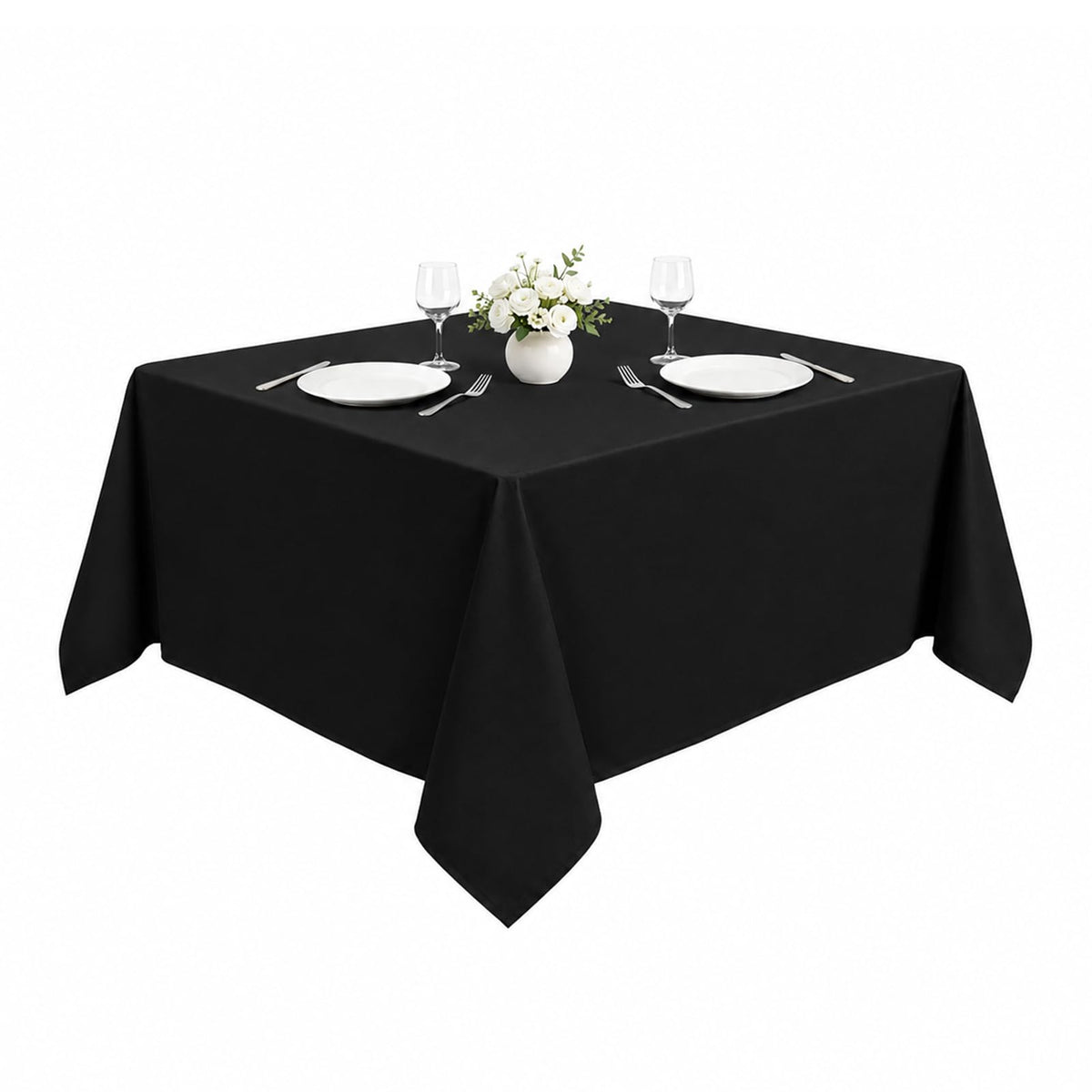 VidaFete Classic Series 10 Pack 90 * 132inch White Rectangle Tablecloth