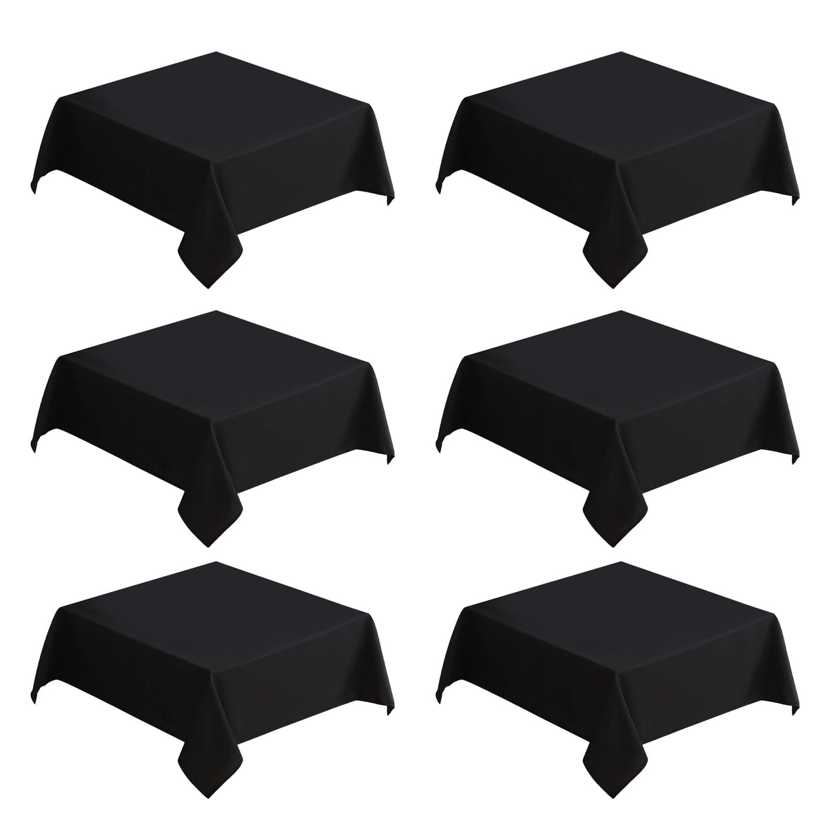 VidaFete Classic Series 10 Pack 90 * 132inch White Rectangle Tablecloth