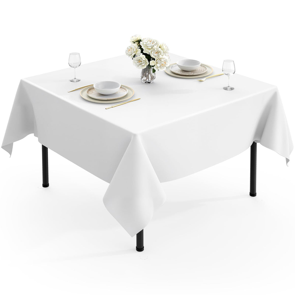 Pureegg Polyester Fall Tablecloth 60" x 84" 1 Pack Autumn Leaves