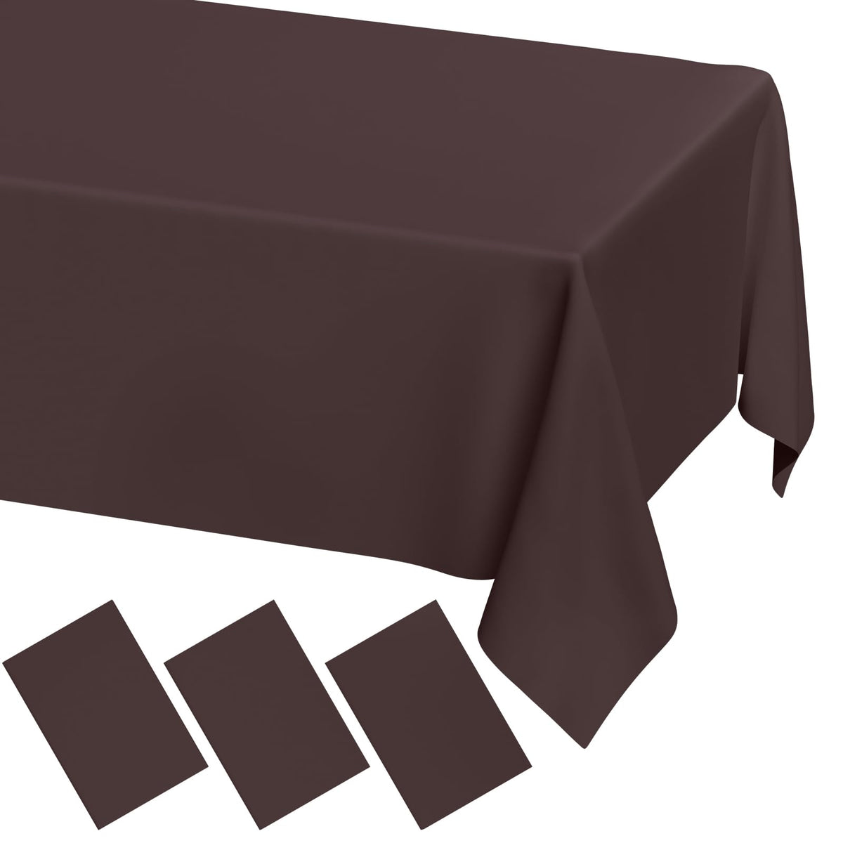 Moosfor 3 Pack Plastic Table Cloth, Disposable 54 x 108 Inch Tablecloth