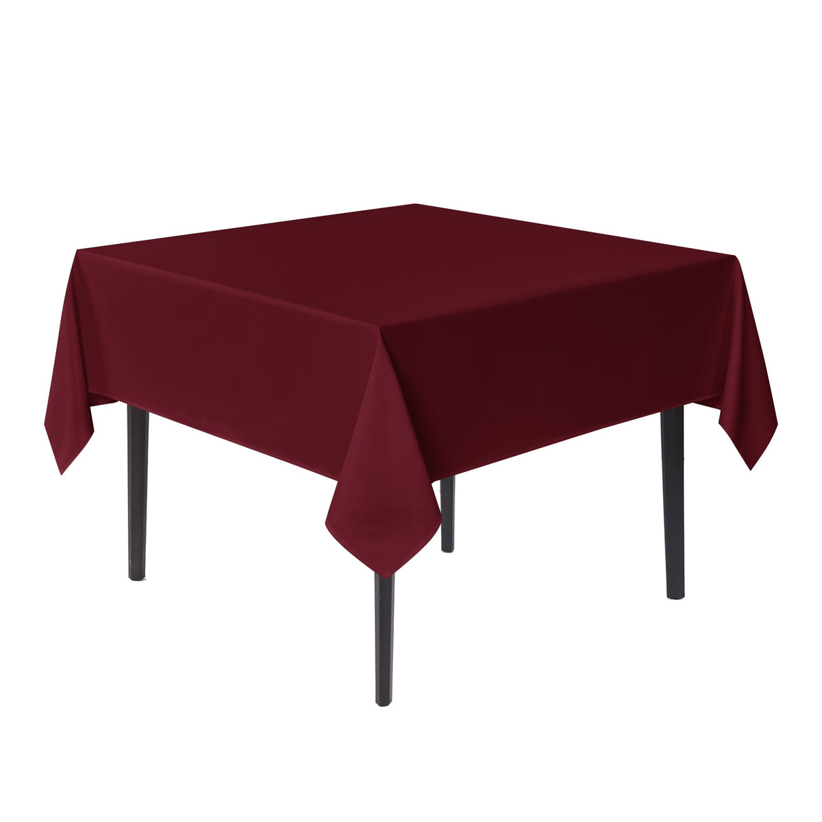 sancua Natural Square Tablecloth 54x54 Inch Fabric Card Table Cloth, 2 Pack