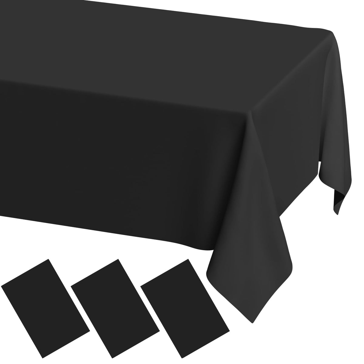 Moosfor 3 Pack Plastic Table Cloth, Disposable 54 x 108 Inch Tablecloth