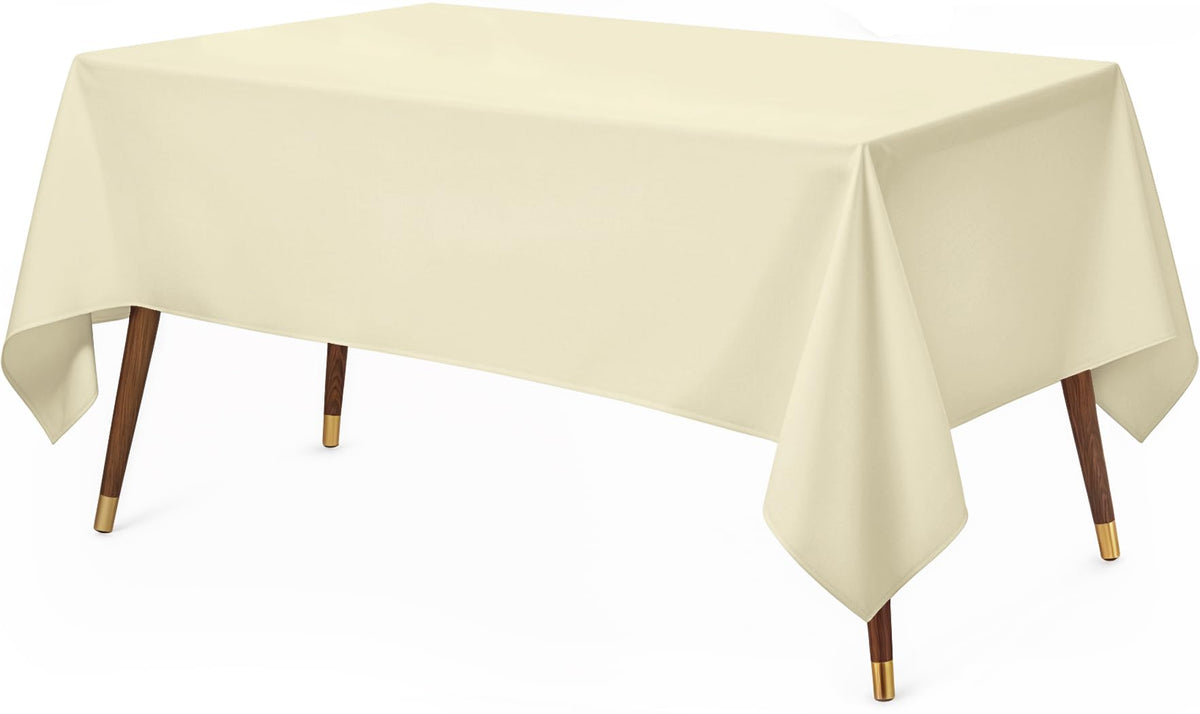 Utopia Kitchen Rectangle Table Cloth 1 Pack [90x132 Inches, White]