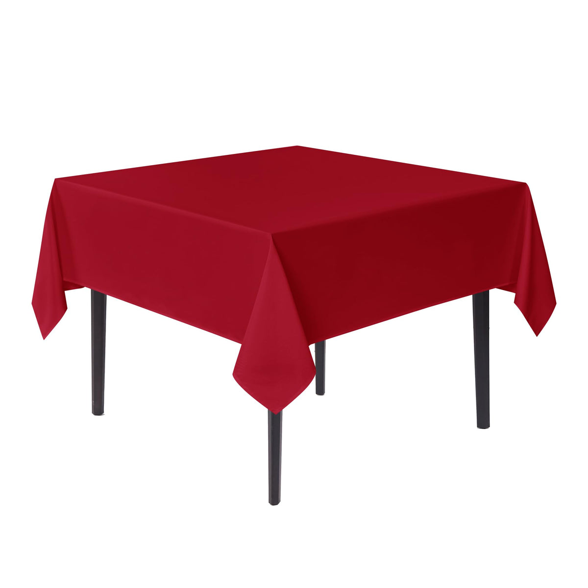 sancua Natural Square Tablecloth 54x54 Inch Fabric Card Table Cloth, 2 Pack