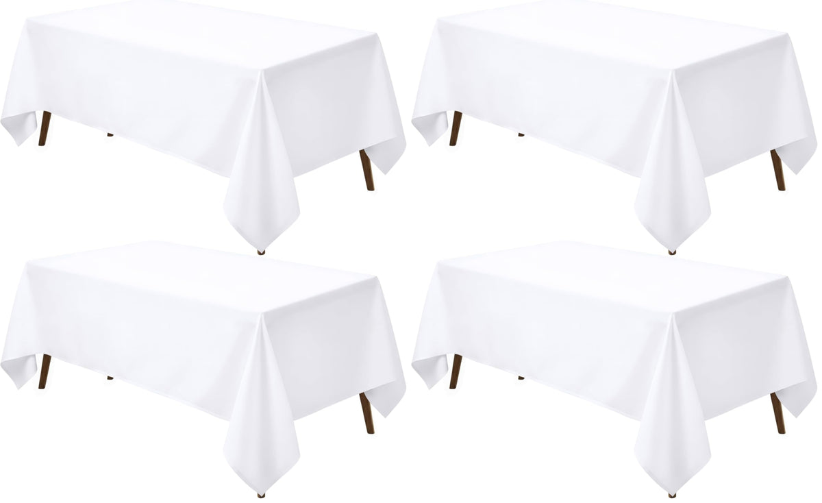 Utopia Kitchen Rectangle Table Cloth 1 Pack [90x132 Inches, White]