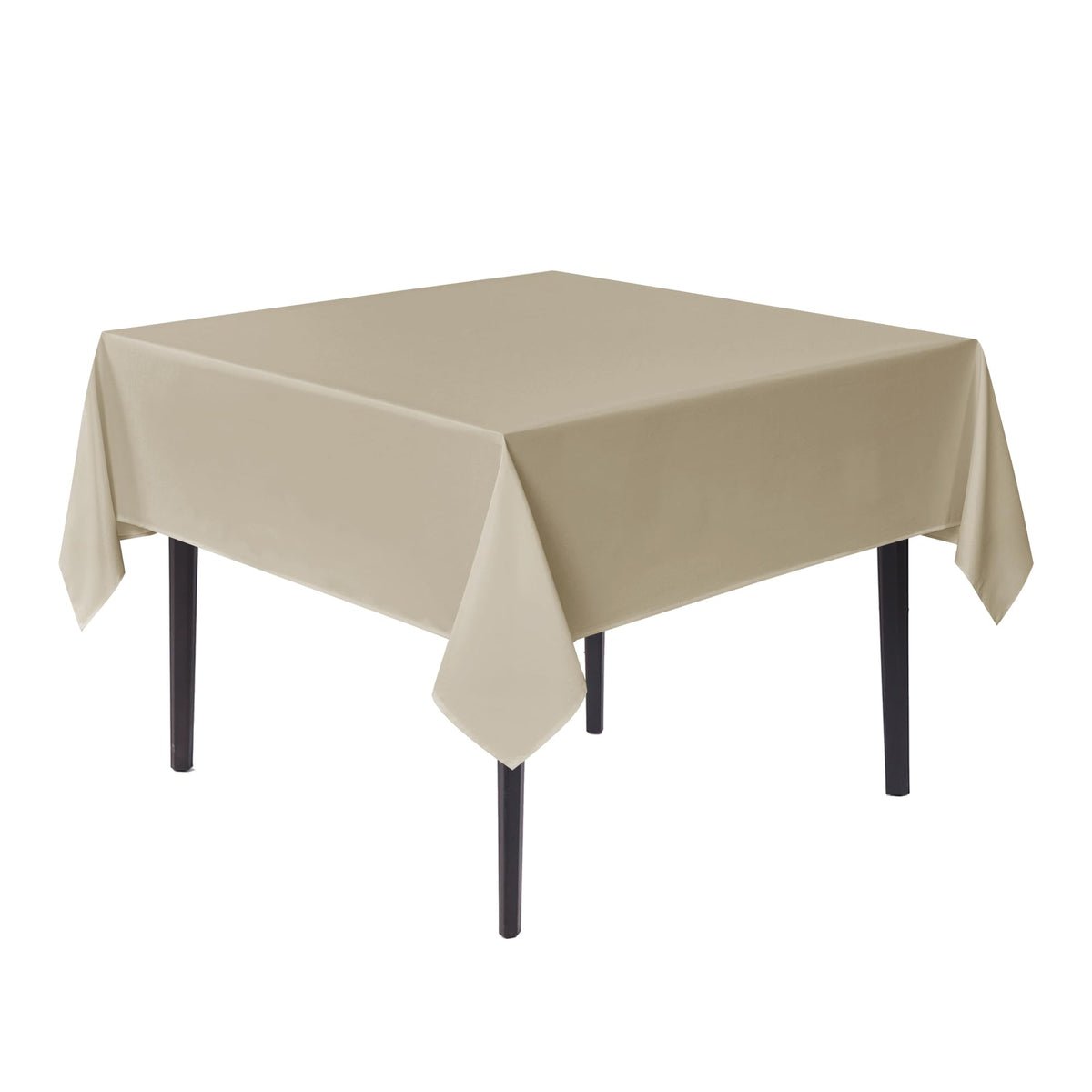 sancua Natural Square Tablecloth 54x54 Inch Fabric Card Table Cloth, 2 Pack