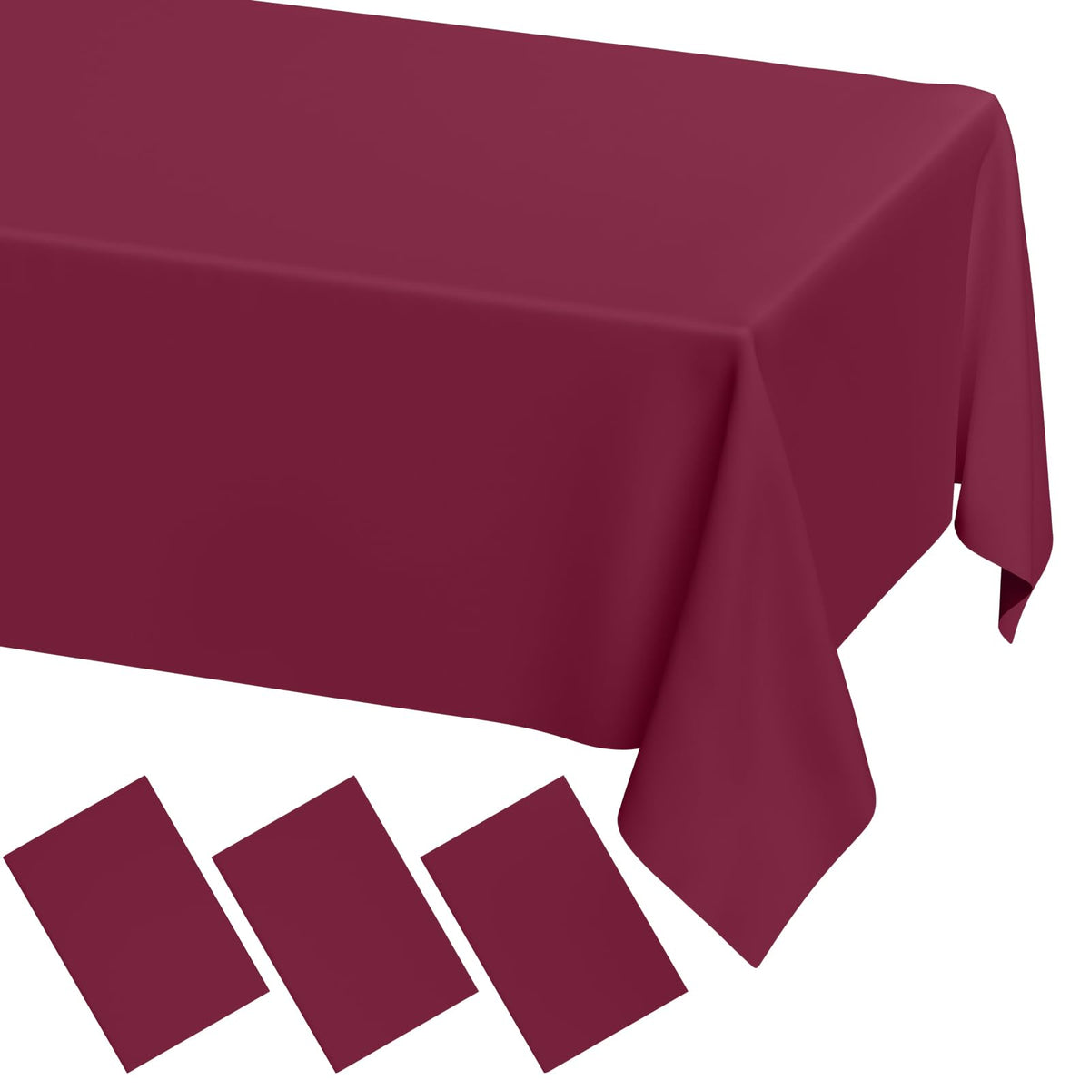 Moosfor 3 Pack Plastic Table Cloth, Disposable 54 x 108 Inch Tablecloth