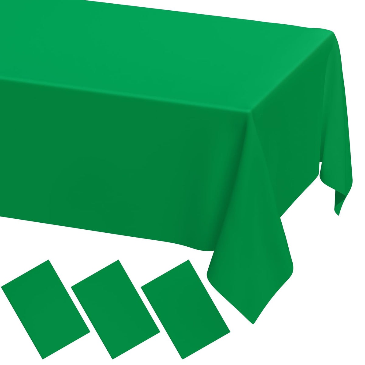 Moosfor 3 Pack Plastic Table Cloth, Disposable 54 x 108 Inch Tablecloth