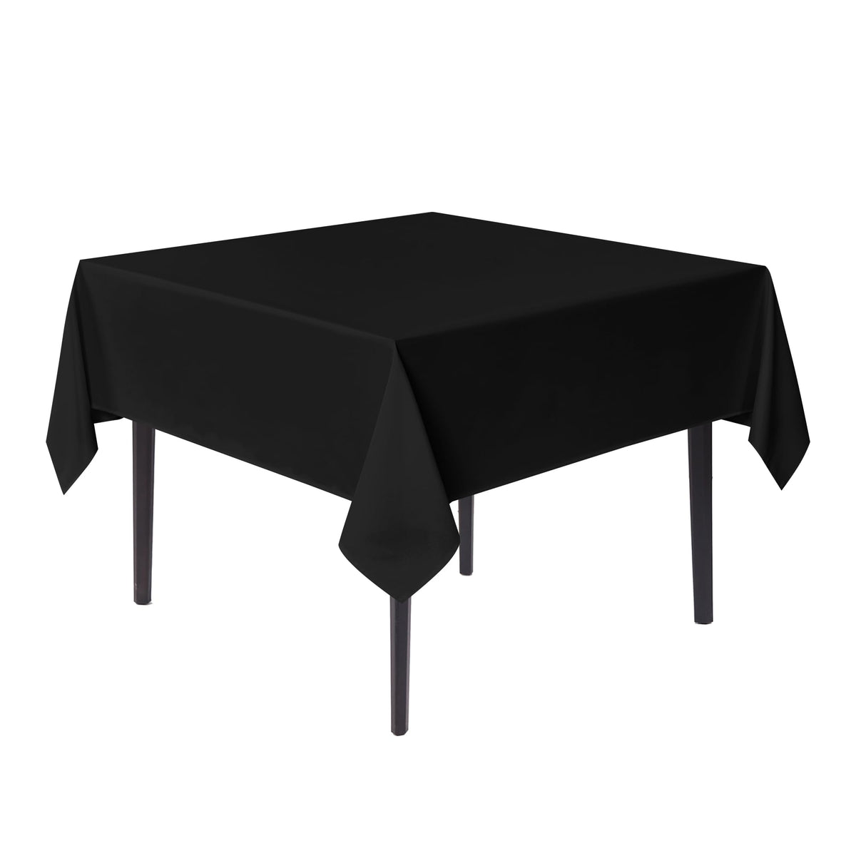 sancua Natural Square Tablecloth 54x54 Inch Fabric Card Table Cloth, 2 Pack