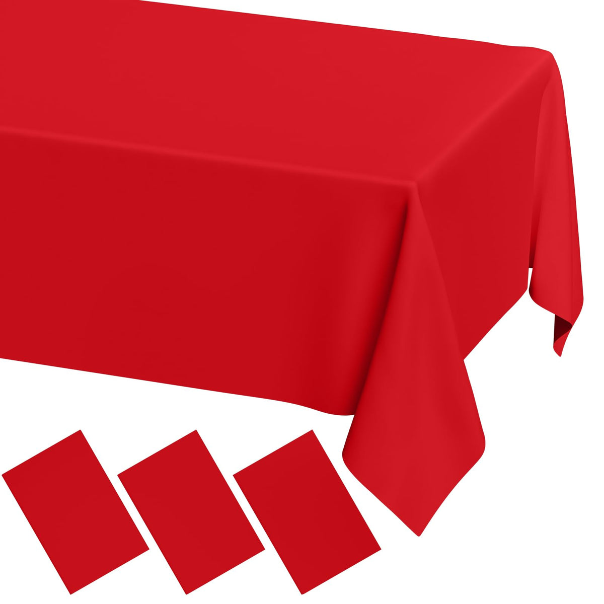Moosfor 3 Pack Plastic Table Cloth, Disposable 54 x 108 Inch Tablecloth