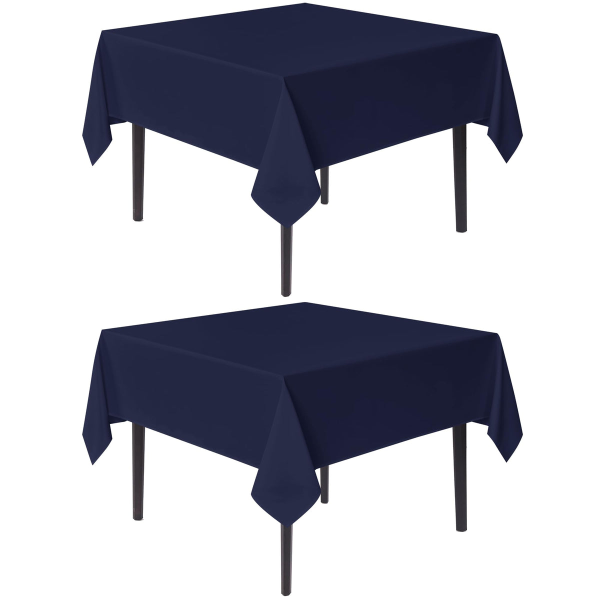 sancua Natural Square Tablecloth 54x54 Inch Fabric Card Table Cloth, 2 Pack