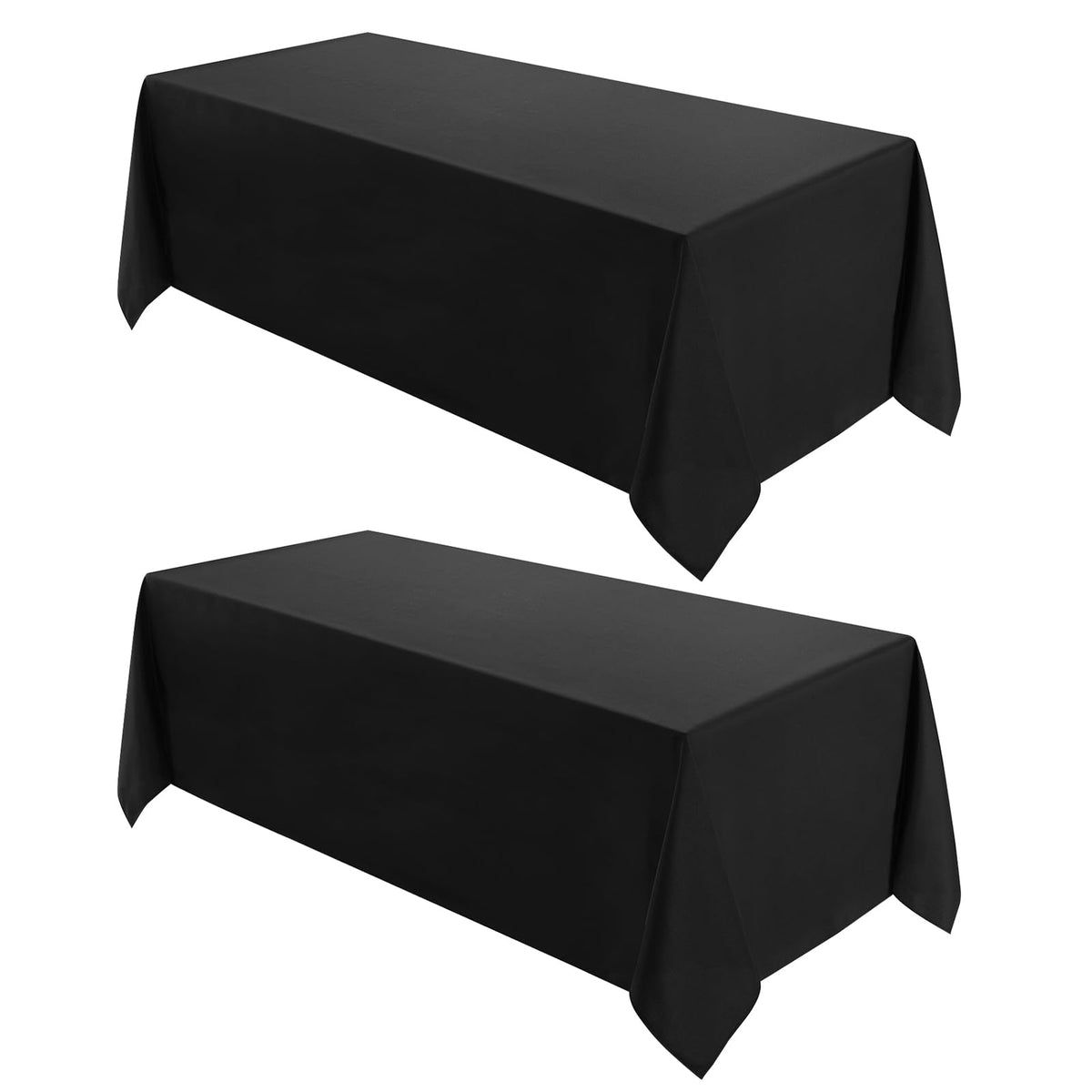 VidaFete Classic Series 10 Pack 90 * 132inch White Rectangle Tablecloth