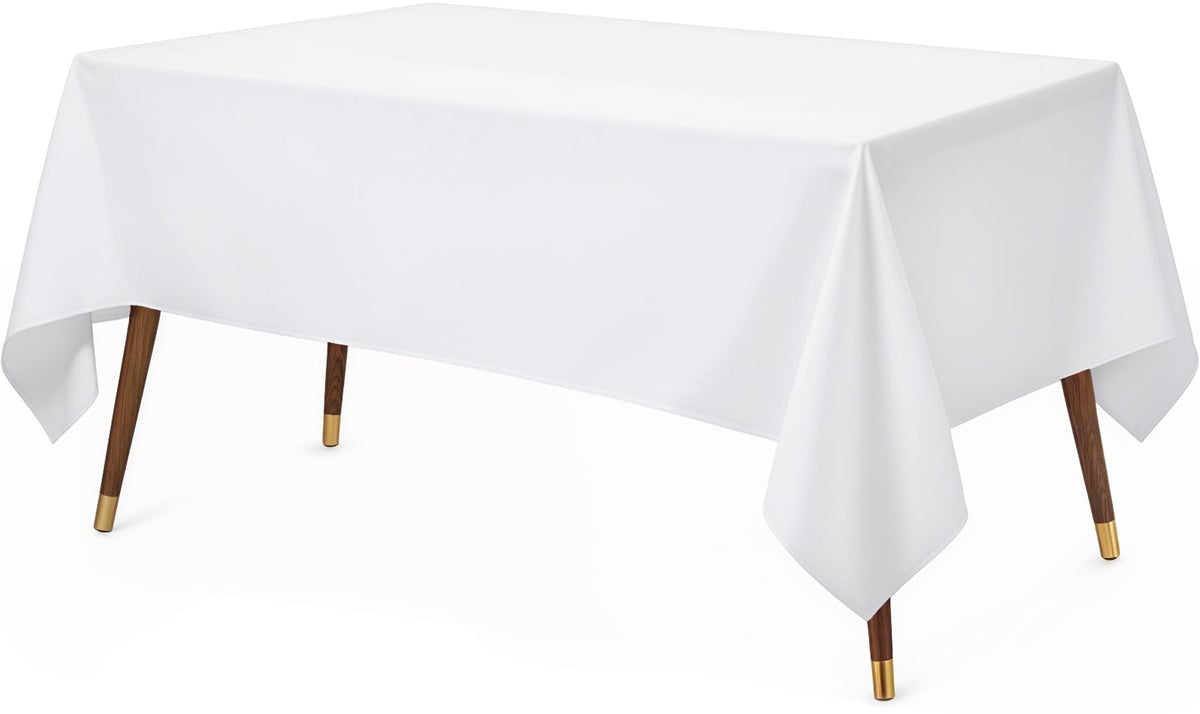 Utopia Kitchen Rectangle Table Cloth 1 Pack [90x132 Inches, White]