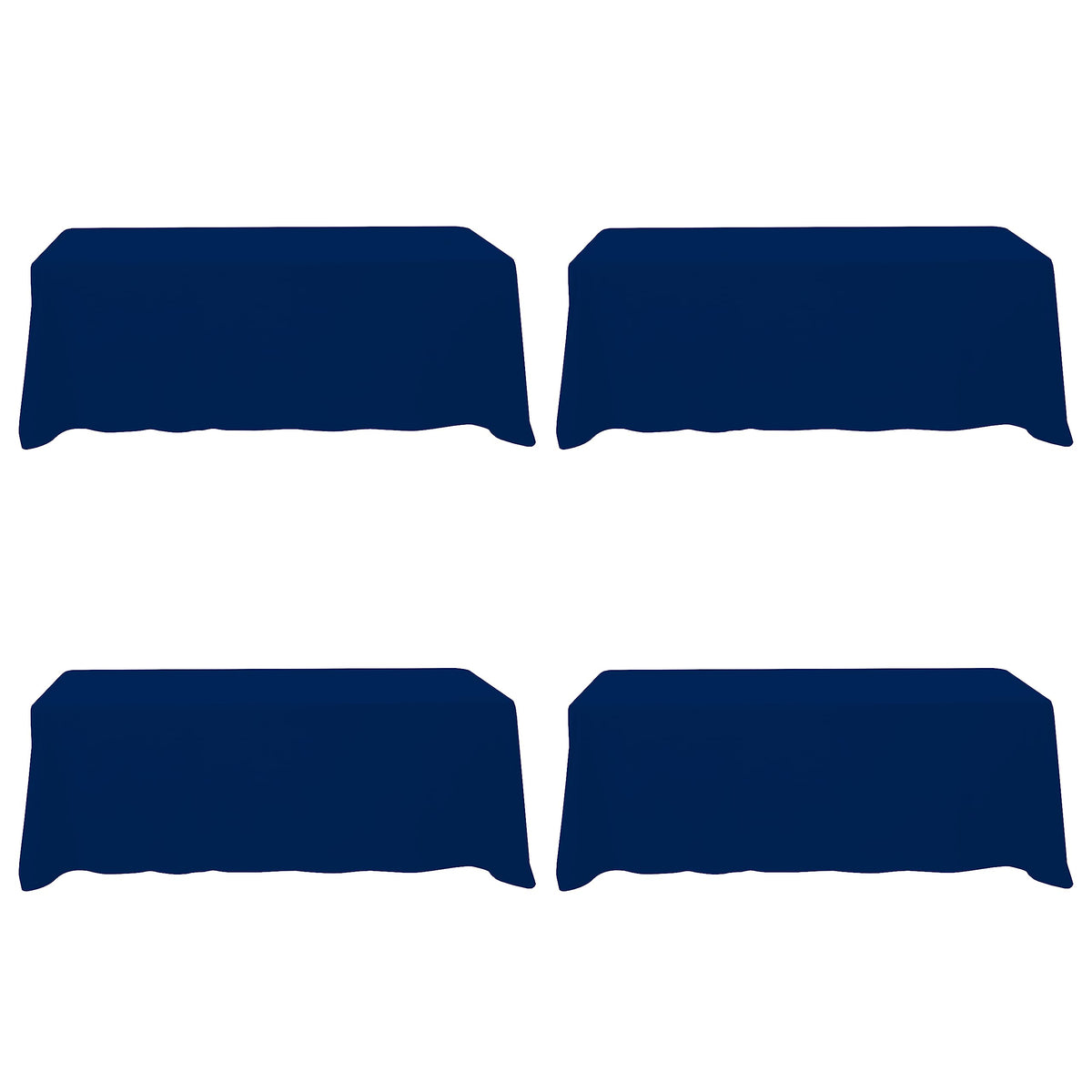 BRILLMAX 6 Pack Ivory Tablecloths 90x156 Inch for 8ft Rectangle Tables