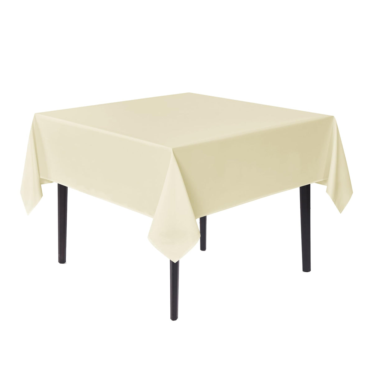 sancua Natural Square Tablecloth 54x54 Inch Fabric Card Table Cloth, 2 Pack