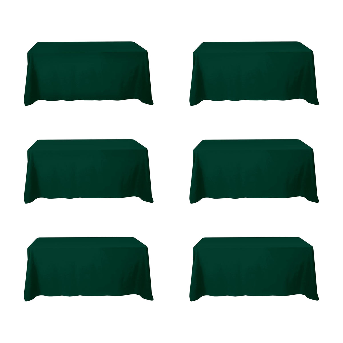 BRILLMAX 6 Pack Ivory Tablecloths 90x156 Inch for 8ft Rectangle Tables