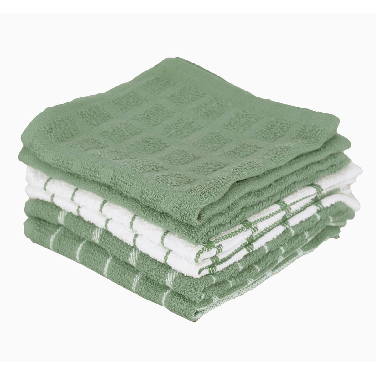 Ritz Premium 100% Cotton Terry Check Kitchen Dish Cloths - Highly Absorbent, Super Soft, Long-Lasting, 12"x12", 6-Pack, Federal Blue