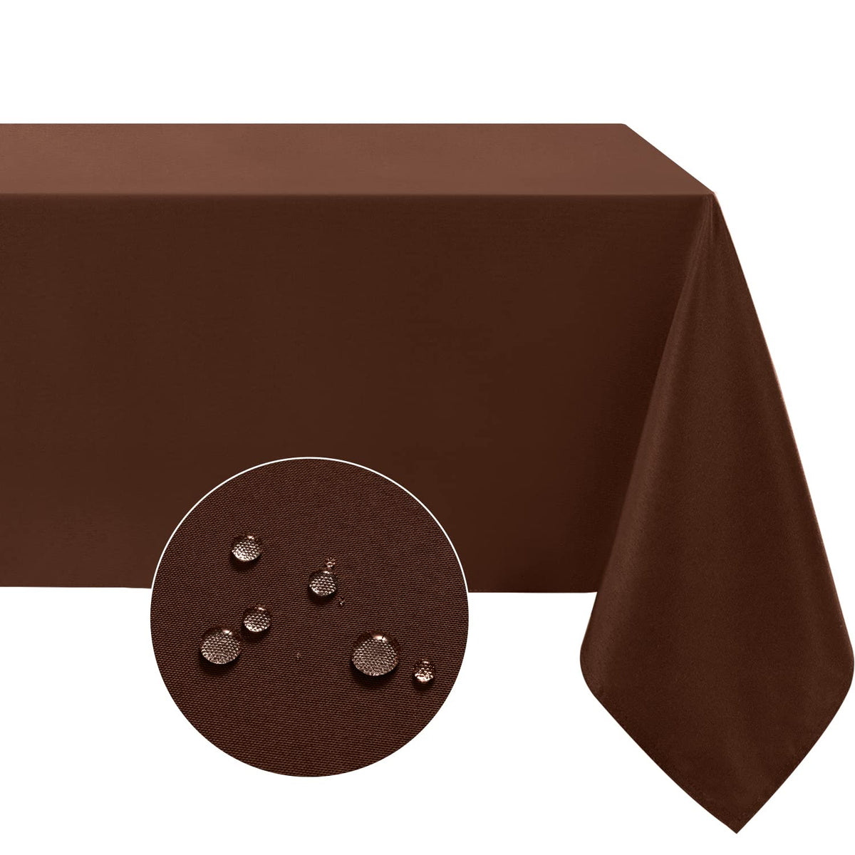 Softalker Rectangle Tablecloth, Waterproof Table Cloths Wrinkle Free Fabric Washable Polyester Table Cover for Dining Tables Party Outdoor Camping Parties Buffet - 60 x 102 inch, Orange