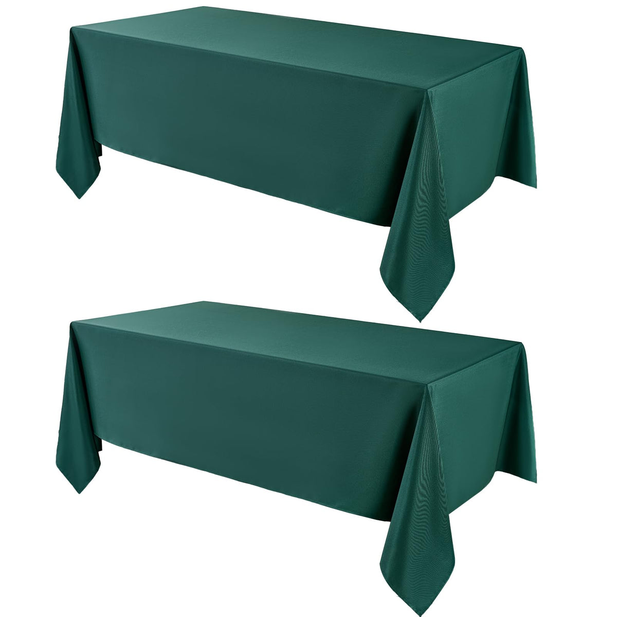 VidaFete Classic Series 10 Pack 90 * 132inch White Rectangle Tablecloth