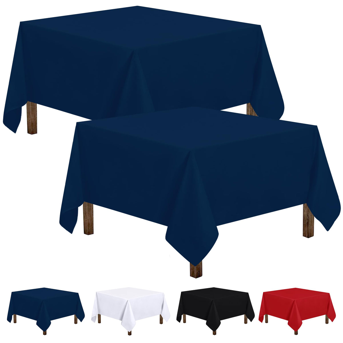 Utopia Kitchen Rectangle Table Cloth 1 Pack [90x132 Inches, White]
