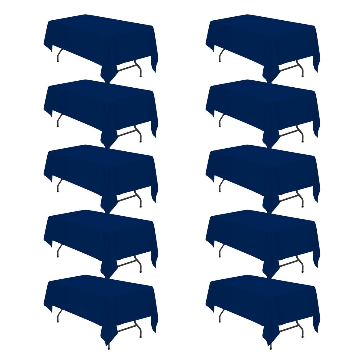 BRILLMAX 6 Pack Ivory Tablecloths 90x156 Inch for 8ft Rectangle Tables