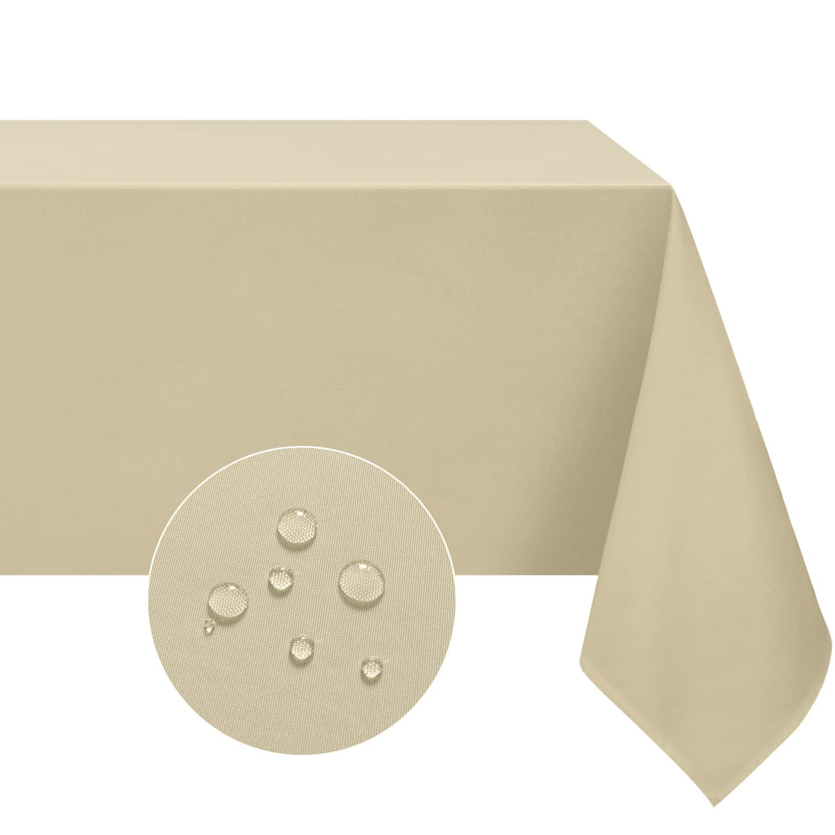 Softalker Rectangle Tablecloth, Waterproof Table Cloths Wrinkle Free Fabric Washable Polyester Table Cover for Dining Tables Party Outdoor Camping Parties Buffet - 60 x 102 inch, Orange