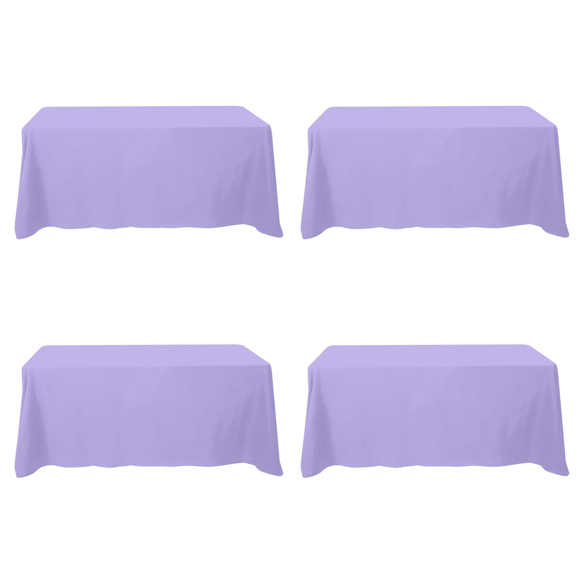 BRILLMAX 6 Pack Ivory Tablecloths 90x156 Inch for 8ft Rectangle Tables