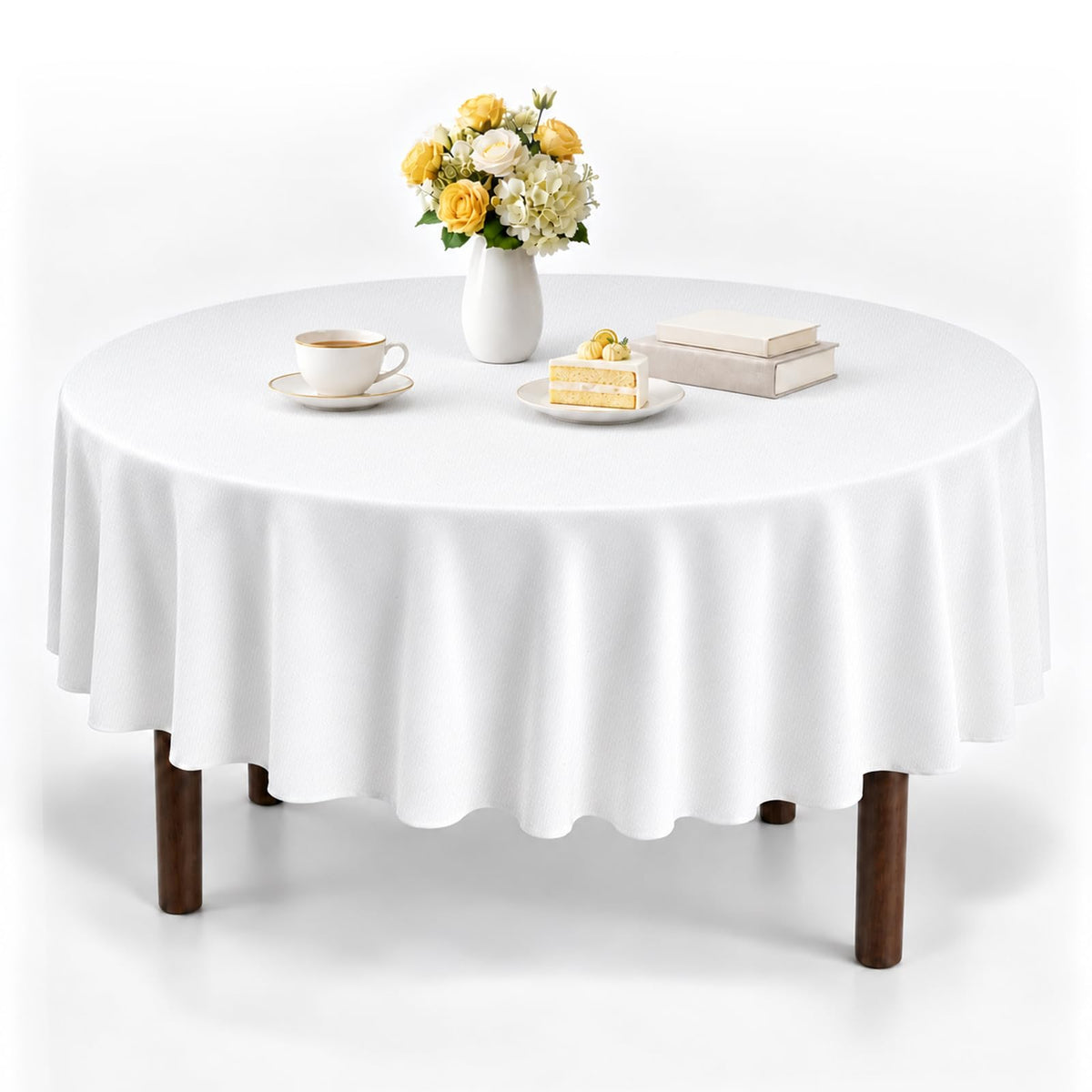 Pureegg Polyester Tablecloth 60" x 84" Reusable & Washable 1 Pack Black