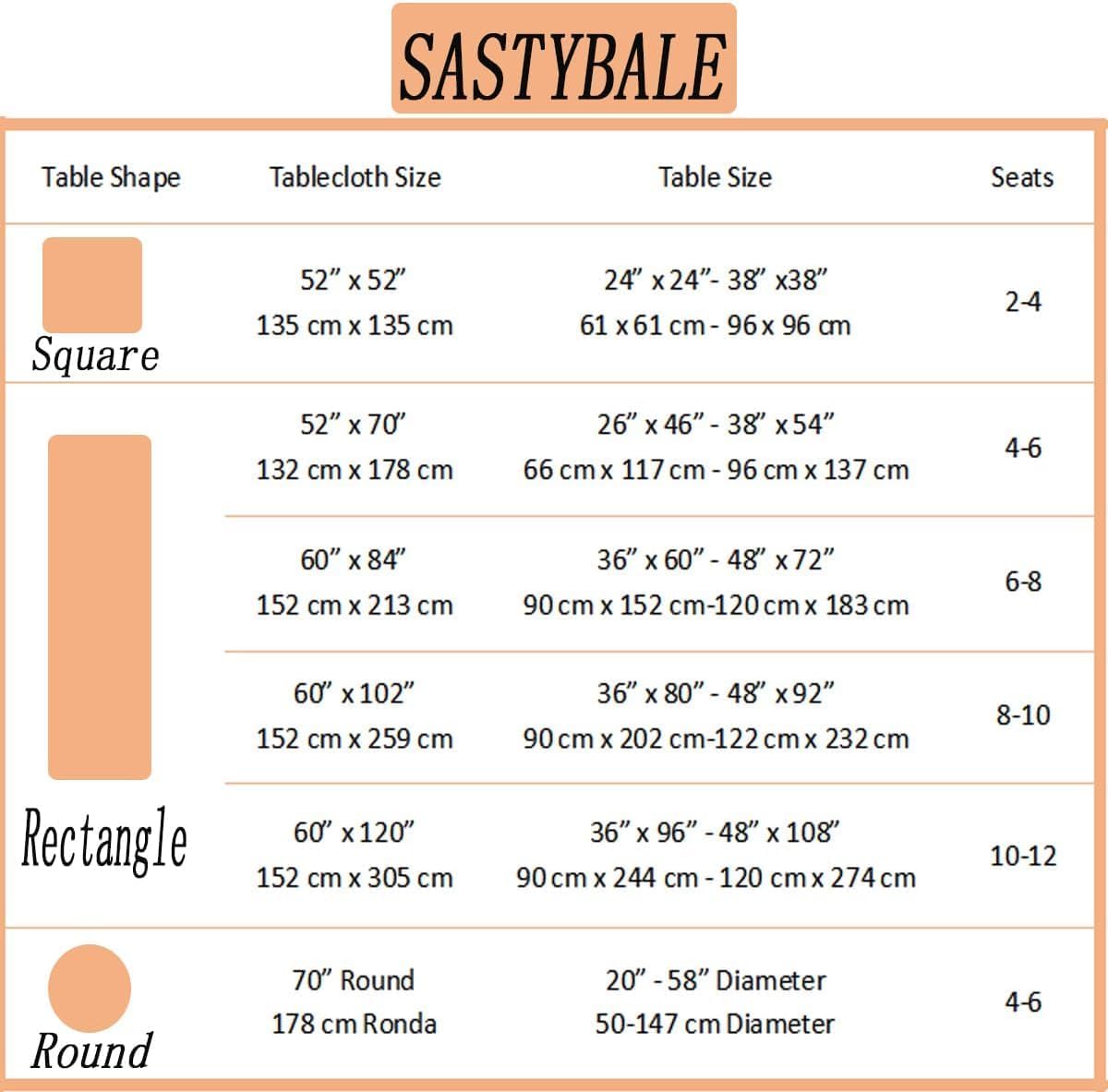 SASTYBALE Rectangle Tablecloth Textured, Beige, 60" x 84"