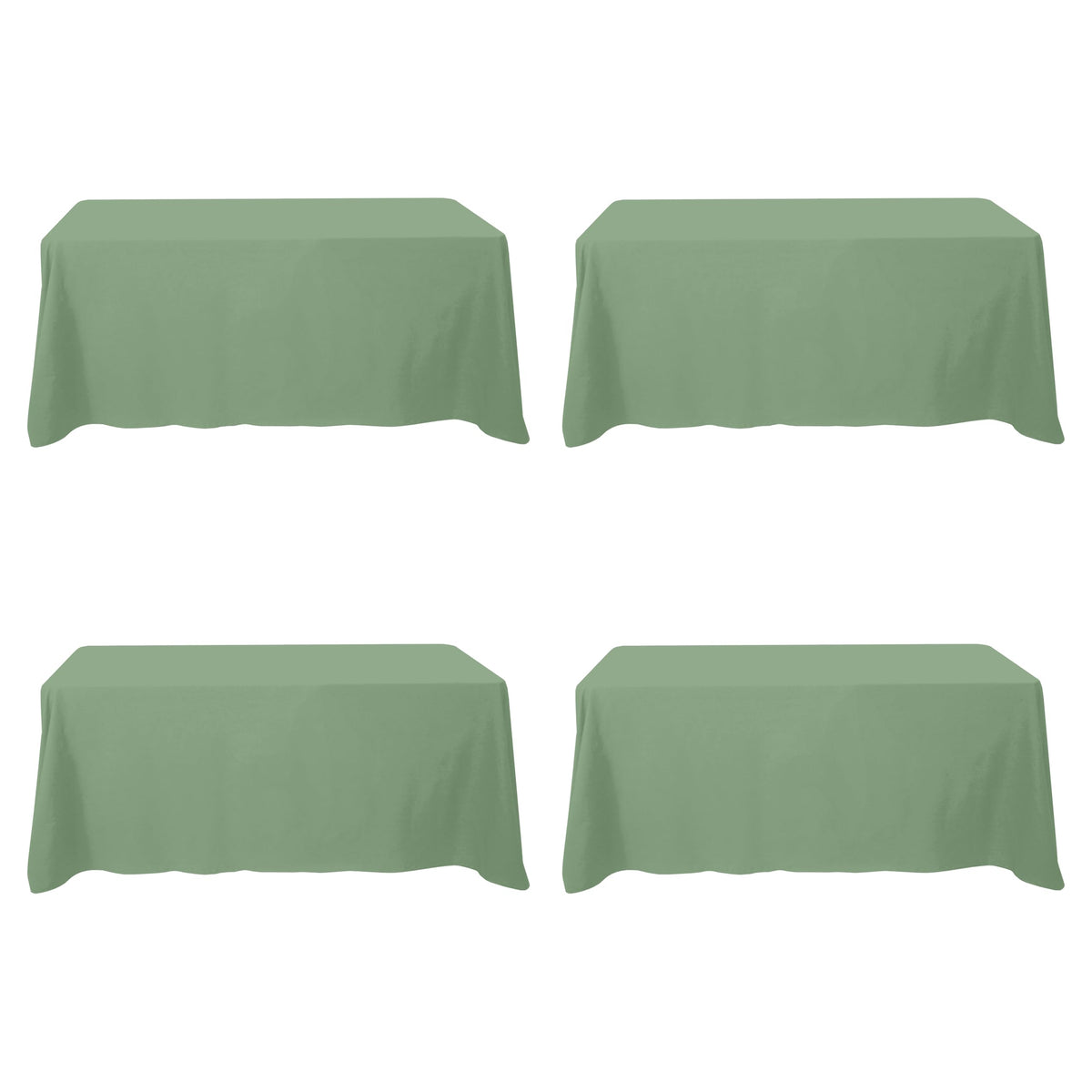 BRILLMAX 6 Pack Ivory Tablecloths 90x156 Inch for 8ft Rectangle Tables
