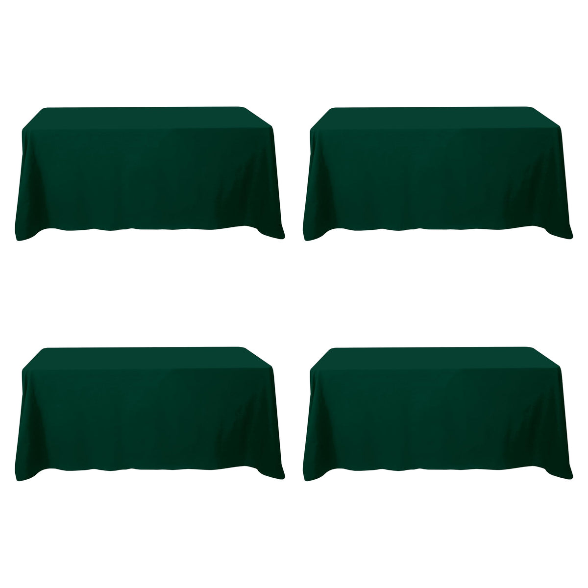 BRILLMAX 6 Pack Ivory Tablecloths 90x156 Inch for 8ft Rectangle Tables